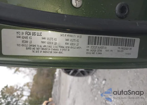 2018 Dodge Challenger R/T Scat Pack from USA, damaged, VIN 2C3CDZFJ0JH297181